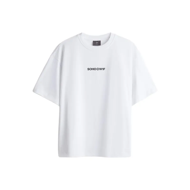 H&M T Shirts Men White-0