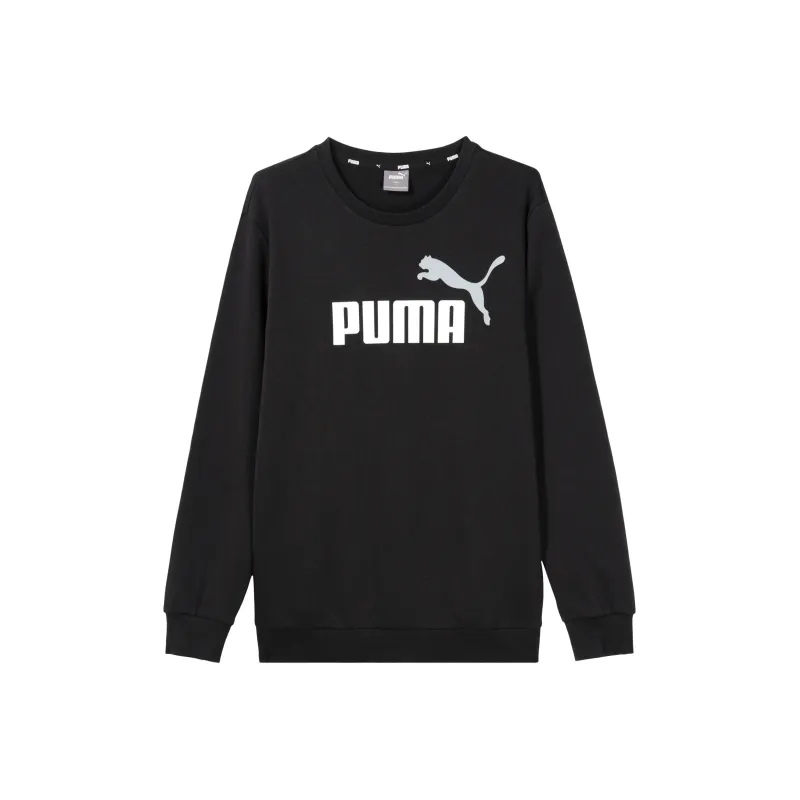 PUMA Suéter Polar Cuello Redondo Para Hombre Essentials Con Logotipo N.° 1-0