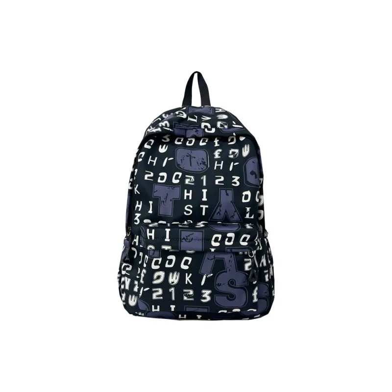 Yalu Nylon Backpack Unisex White/Black/Ecru/Black Gray-17
