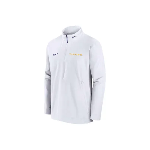 Nike Lsu Tigers Sideline Coach Men's Nike College 1/2 Zip Hooded Jacket