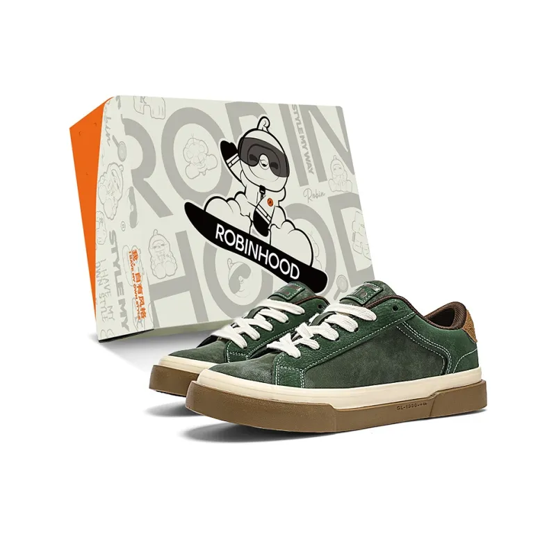 ROBINHOOD Anti Slip And Wear Resistant Height Increasing Low Top Skateboard Shoes Unisex Box-23