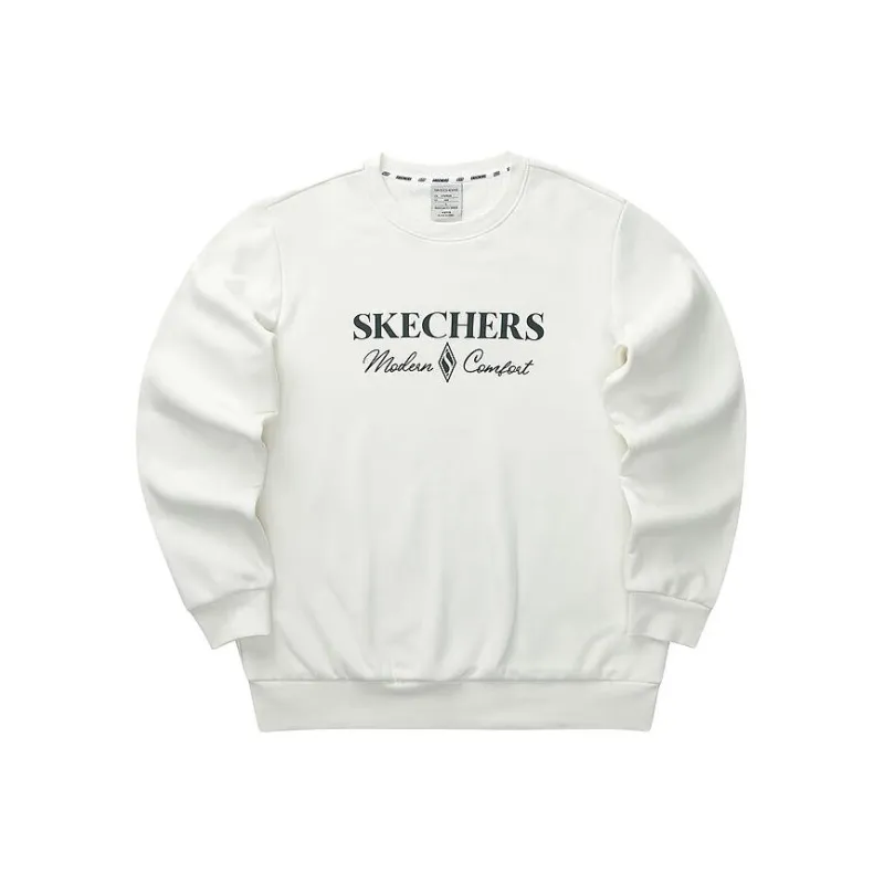 Skechers Diamond Series Sweatshirts Unisex Marshmallow White/0074-0