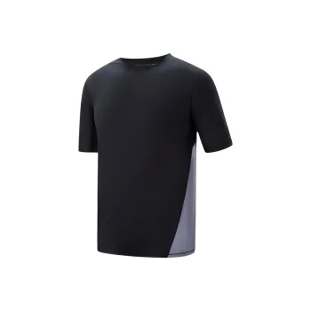 SALOMON T Shirt Men's Pitch Black/Gray Blue