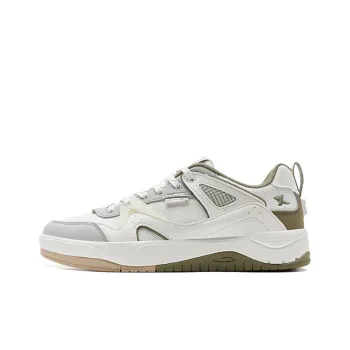XTEP Coverage Wear Resistant Support Low Top Skateboard Shoes Men's White Gray