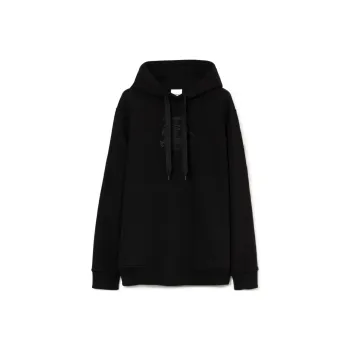 Burberry Embroidered Monogram Ekd Cotton Hoodie