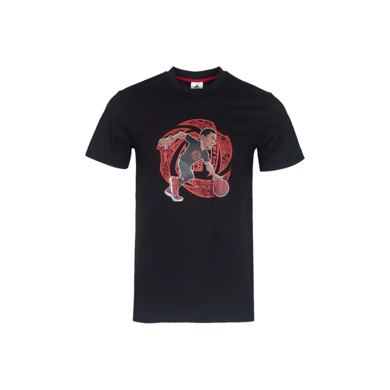 Adidas ROSE GFX TEE T Shirt Men's Black-0
