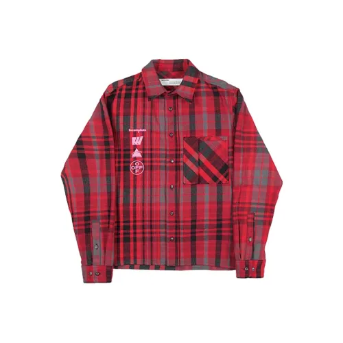 OFF WHITE Mariana De Silva Checked Cotton Blend Flannel Shirt