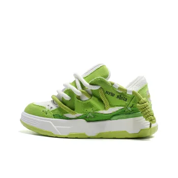 SUPEREDGE Coverage Slip Resistant And Abrasion Resistant Low Top Skateboard Shoes Unisex Neon Green