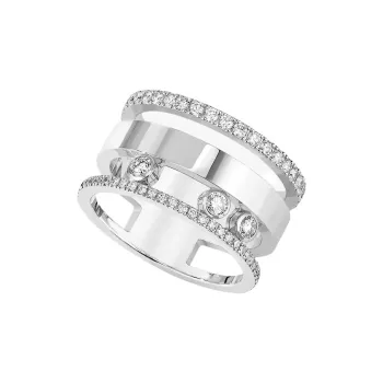 MESSIKA 18K White Gold Diamonds Rings Women's Silver