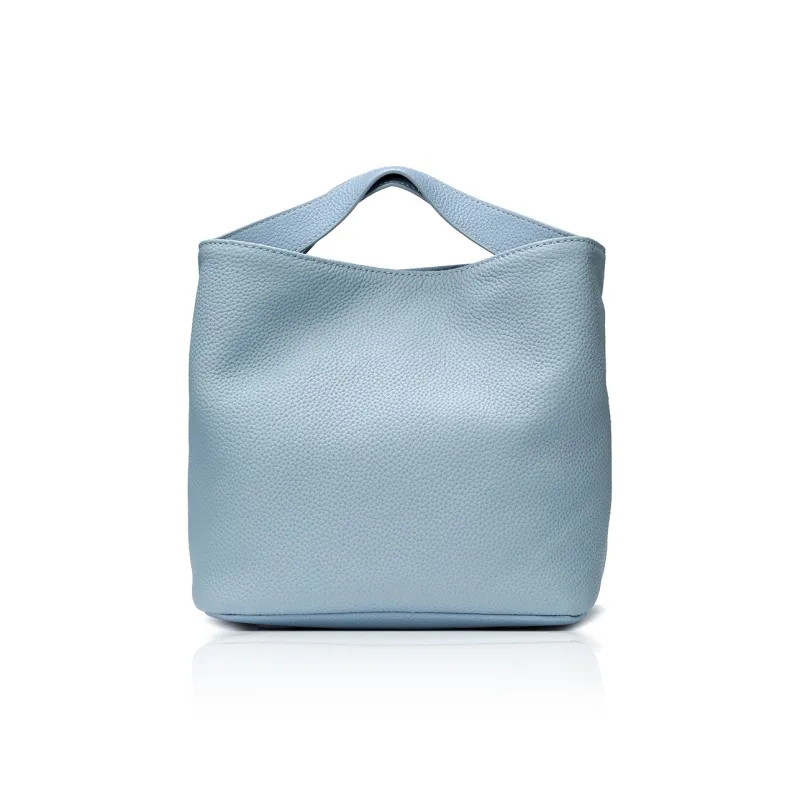 ROBERTA DI CAMERINO Cow Leather Basket Bag Handbag Women's Haze Blue/Elephant Gray-3