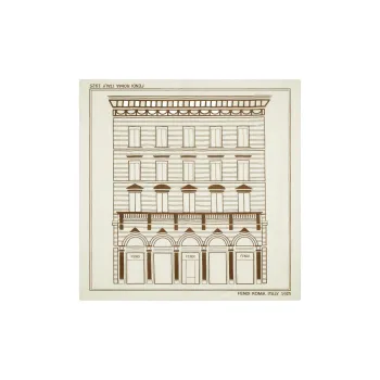 FENDI Wool Cotton Silk Shawls Men's Beige