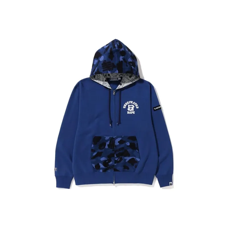 A BATHING APE X UNDEFEATED Color Camo Relaxed Zip Hoodie-3
