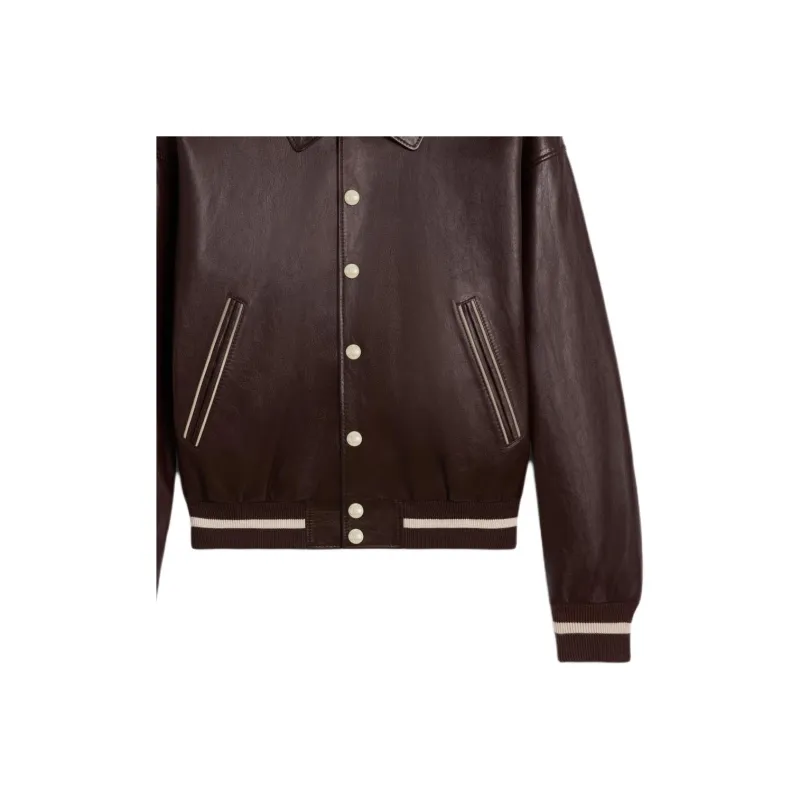 CELINE Teddy Jacket With Shirt Collar In Soft Lambskin-4
