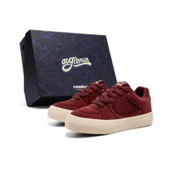 OUGLEMEN Anti Slip Wear Resistant Low Top Skateboard Shoes Men's