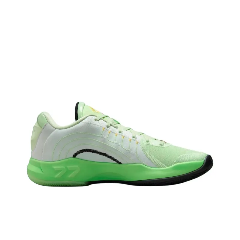 Jordan Luka 4 Shock Absorbers With Slip Resistant Features Low Top Basketball Shoes Unisex White Green-1
