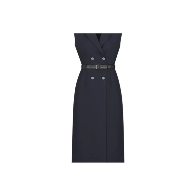 DIOR Sleeveless Dress Women's Blue-2