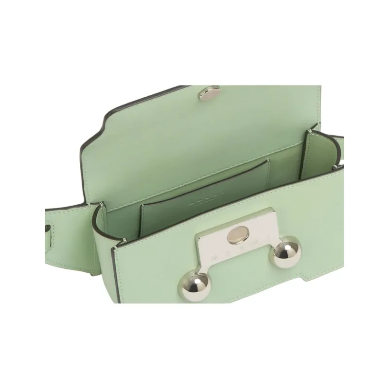 MARNI Trunkaroo Calfskin Shoulder Bag, Crossbody Bag Men's Light Green-5