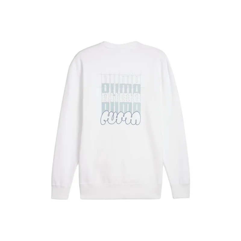 PUMA BRAND LOVE Men's Crew Sweatshirt Men's White-0