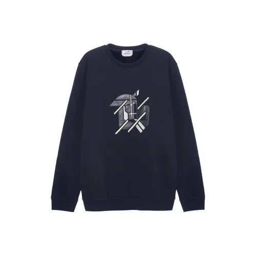 HERMES SS23 Sweatshirt Men's Marine Blue