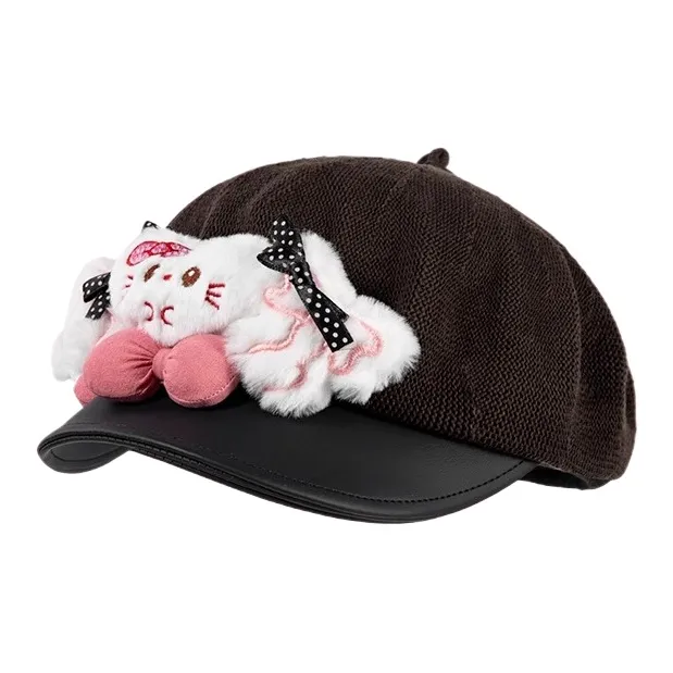 SLEEPYWALK Polyester Berets Unisex-6