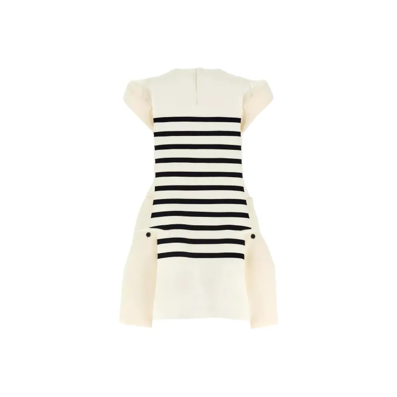 Sacai Short Sleeved Dress Women's White-1