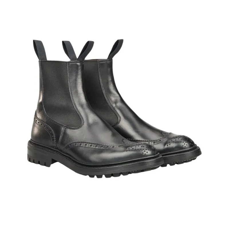 Tricker's Henry Short Chelsea Boots Men's Black-2