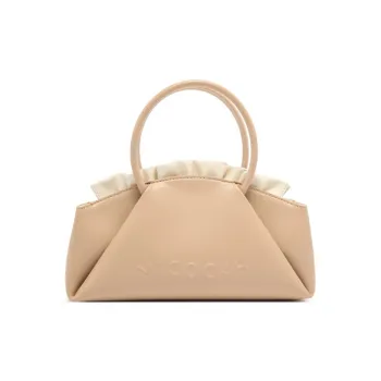 MICOCAH PU One Shoulder Handbag Women's Soy Milk Cream Apricot/Black Chocolate