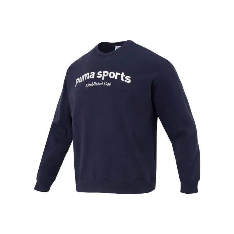 PUMA TEAM CREW FL Sweatshirts Men Navy Blue-0