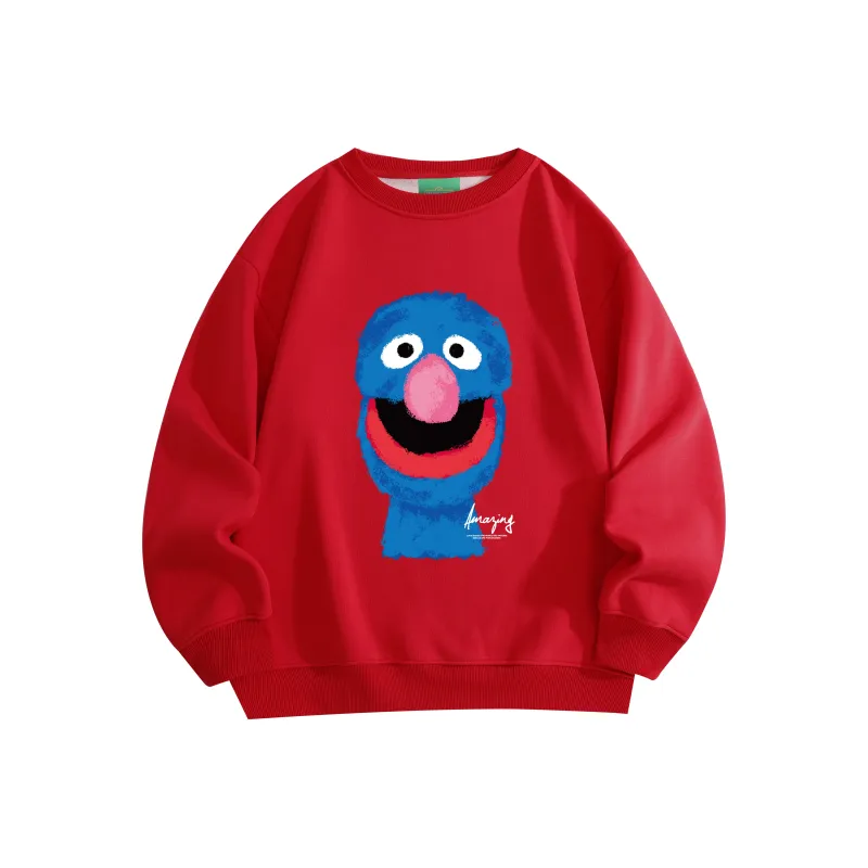 SESAME STREET Sweatshirt Thickened And Fleece Lined Unisex-7