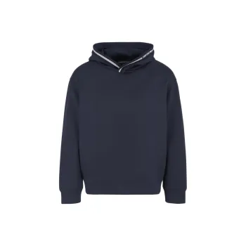 EMPORIO ARMANI Hooded Sweatshirt In Bonded Jersey