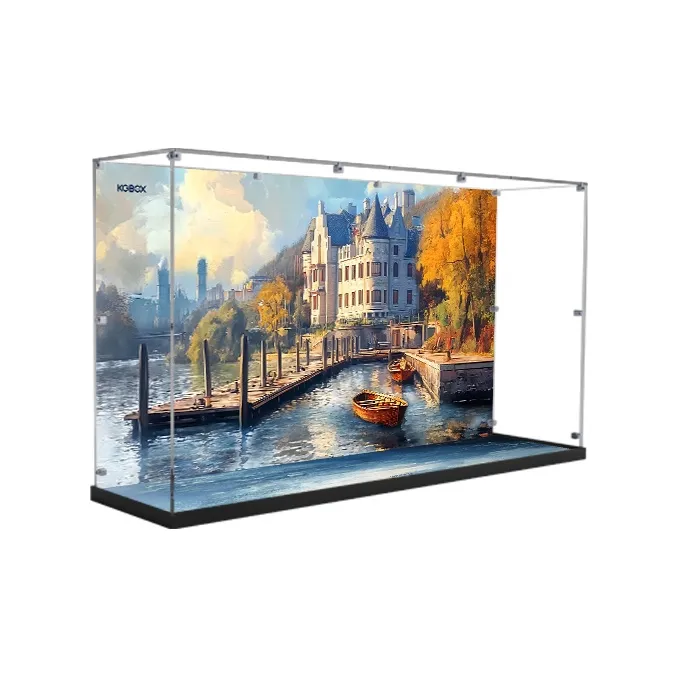 KGBOX For IDEAS Creative Collection 21356 Canal Steamboat Acrylic Display Case Model Accessories-0