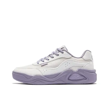 Erke Spring Peach Anti Slip Wear Resistant Low Top Skateboard Shoes Women's Microcrystal White Mineral Purple