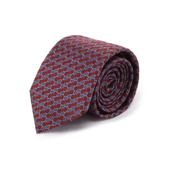 FERRAGAMO Silk Ties Men's Burgundy