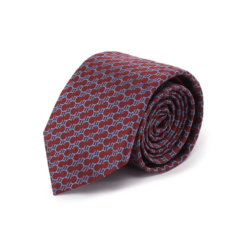 FERRAGAMO Silk Ties Men's Burgundy-0
