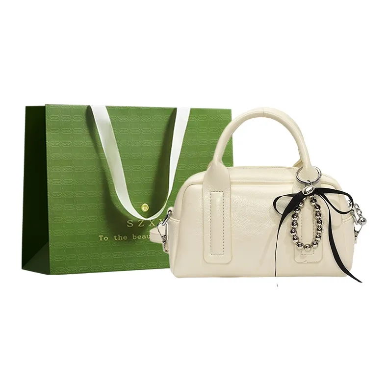 Three Ducklings PU Handbag Regular Women's Ecru/Silver/Black/Pink/Green-8