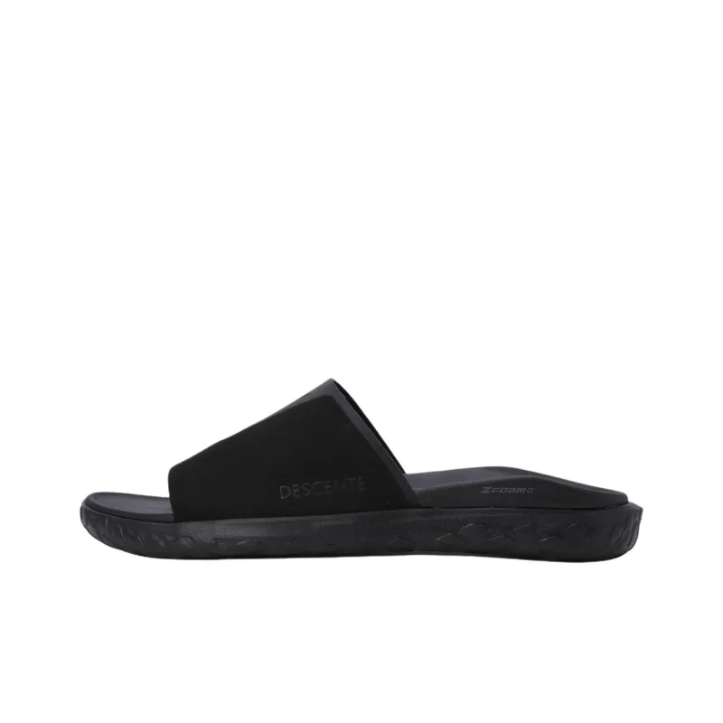 DESCENTE Energize Slide Slip Resistant Abrasion Resistant Slide Slippers Men's Black-0