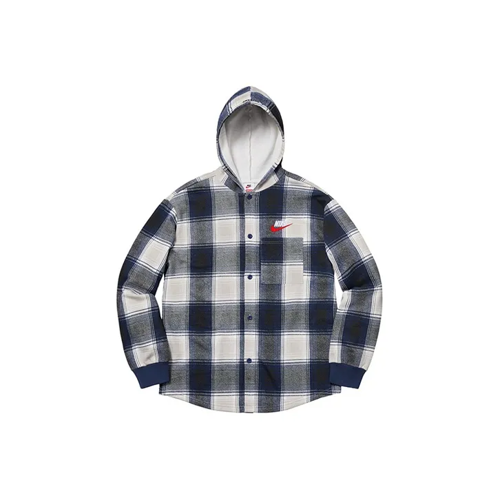 Supreme Nike Plaid Hooded Sweatshirt-0