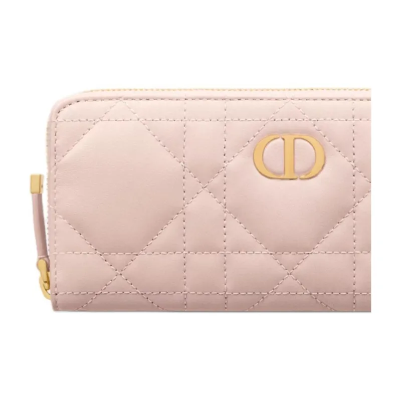 DIOR Miss Caro Small Lambskin Wallet Women's Pink-4