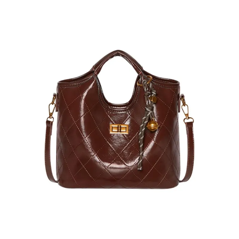 15 MINS Synthetic Leather One Shoulder Handbag, Crossbody Bag Regular Women's Ecru/Black/Coffee-6
