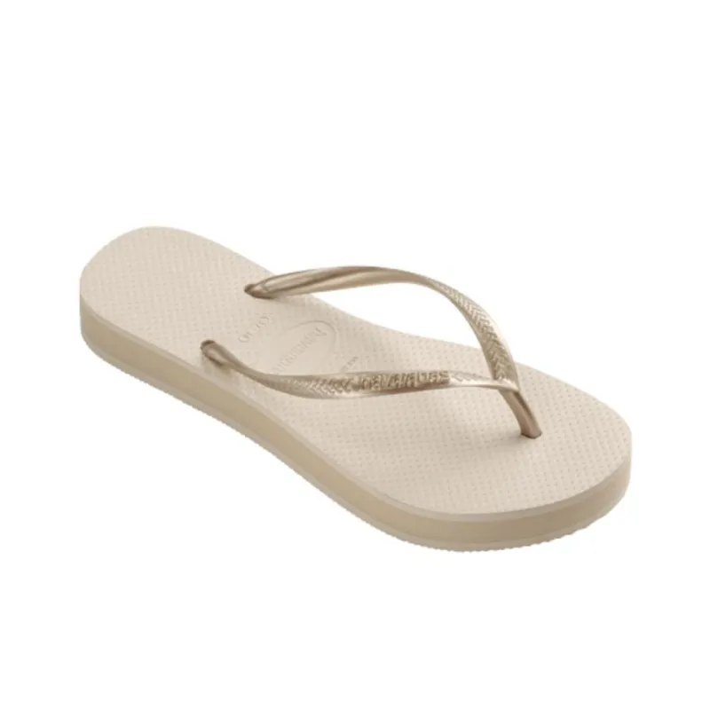 Havaianas Rubber Sole Quick Dry Flip Flops Women's Beige-2