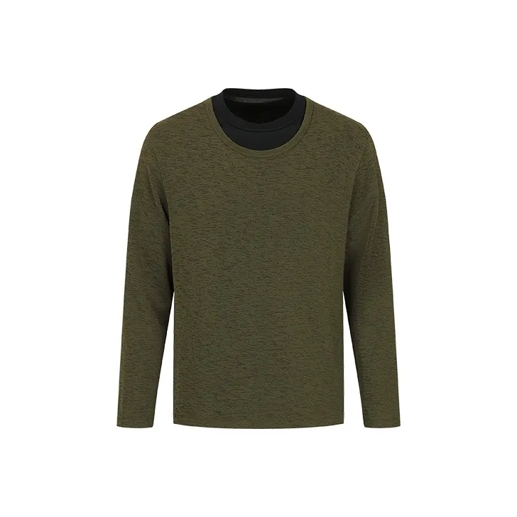 URBAN REVIVO T Shirts Men Dark Brown Green-0