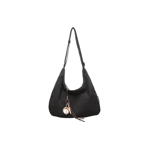 GOBLIN SHARKS 1759 Nylon Shoulder Bag Unisex Black/white/green/orange