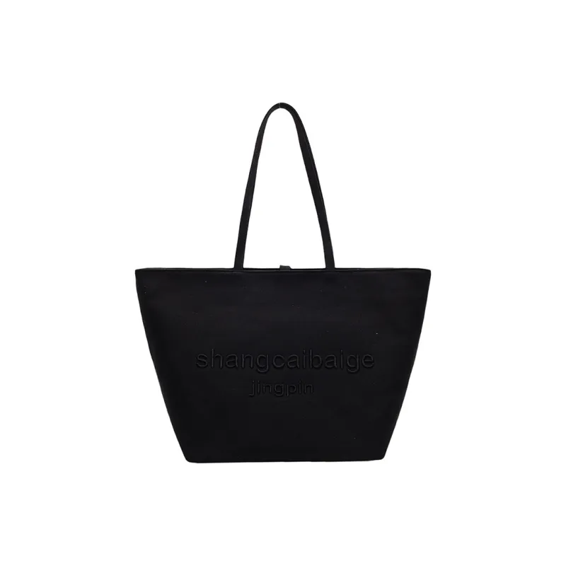HCXK Canvas Bag Tote Underarm Shoulder Bag Women's Khaki/black/white/gray-5