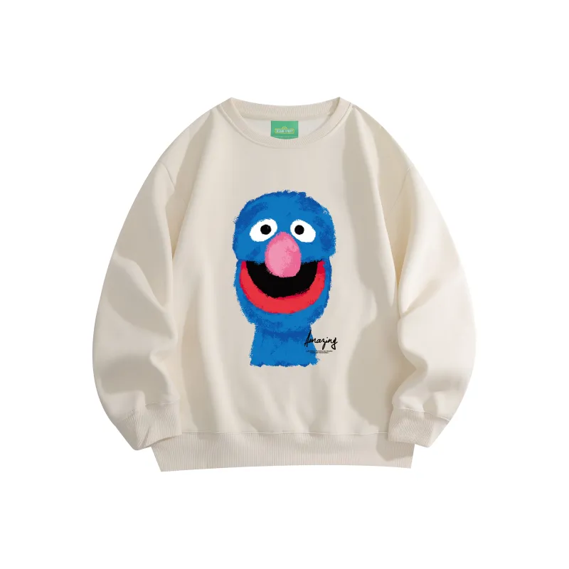 SESAME STREET Sweatshirt Thickened And Fleece Lined Unisex-5