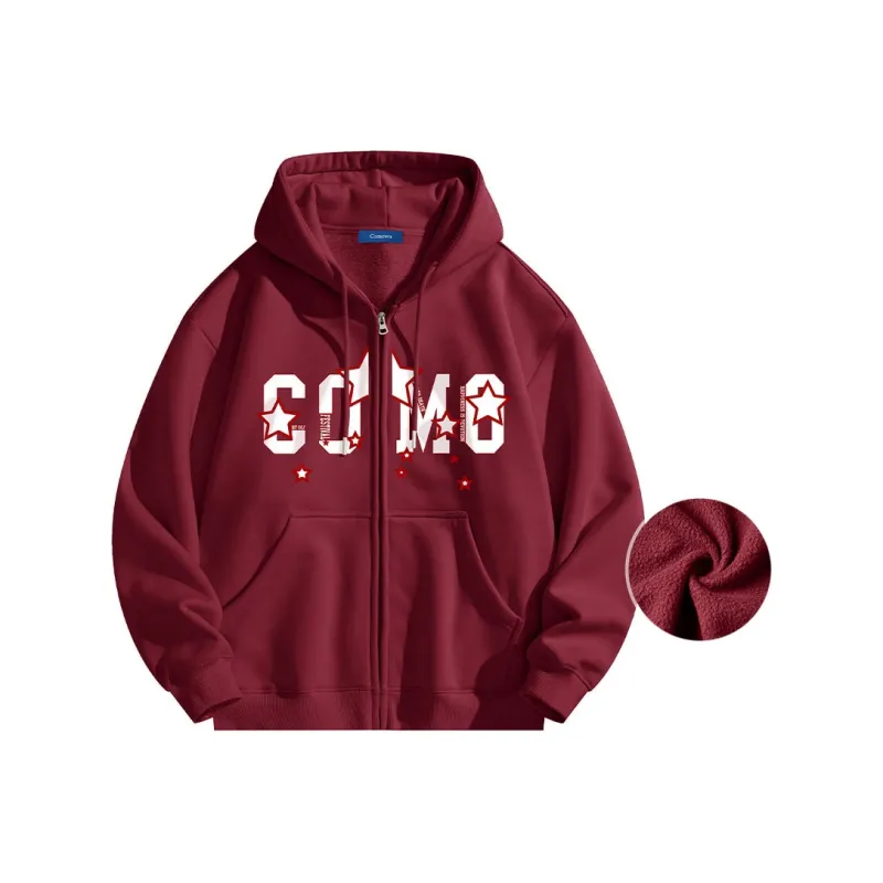 COMOWA Sweatshirt Unisex Black Red-14