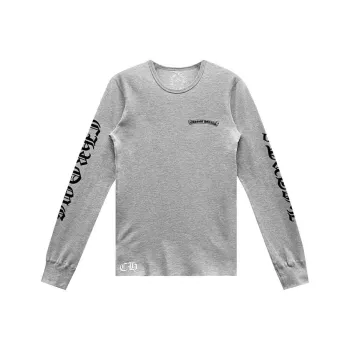 Chrome Hearts Scroll Logo Long Sleeve Thermal T Shirt