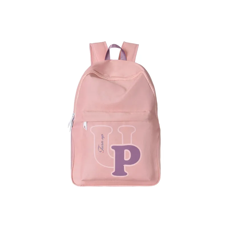 TURN UP Polyester Backpack Unisex Apricot/Pink/Purple-4