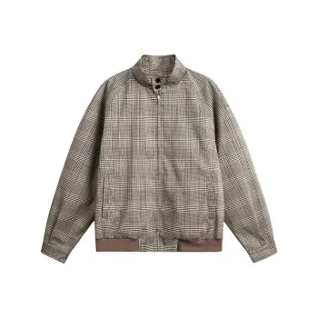 ROSECREED Jackets Coats Unisex Houndstooth Brown Check