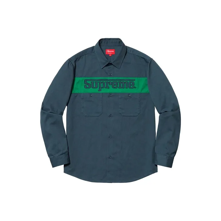 Supreme Racing Logo Work Shirt-0