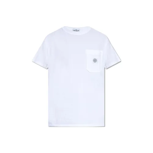 STONE ISLAND Pocket Detailed Crewneck T Shirt